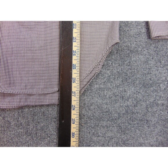 Billy Reid Shirt Mens Med Slim Cut Black White Check Long Sleeve - Picture 6 of 7